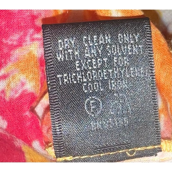 Lafayette 148 bright plunge  blouse boho   Batik summer sheer size s - Picture 4 of 5